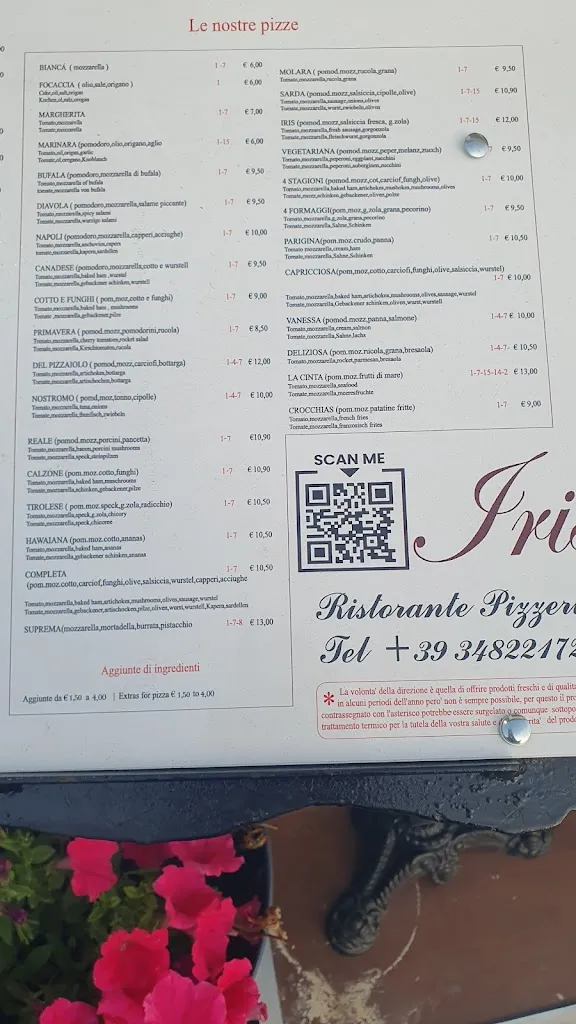 Menu_Iris Ristorante Pizzeria_San Teodoro_image_1