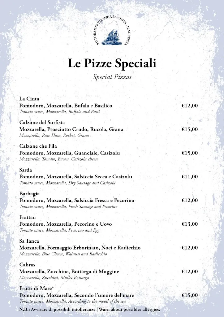 Menu_La Cinta - Il Surfista_San Teodoro_image_3