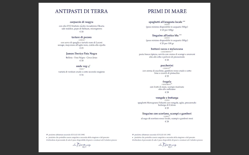 Menu_Ristorante da Thomas_Santa Teresa Gallura_immagine_3