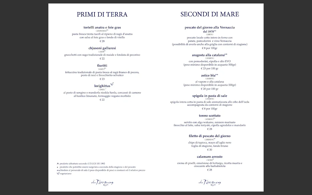 Menu_Ristorante da Thomas_Santa Teresa Gallura_immagine_4