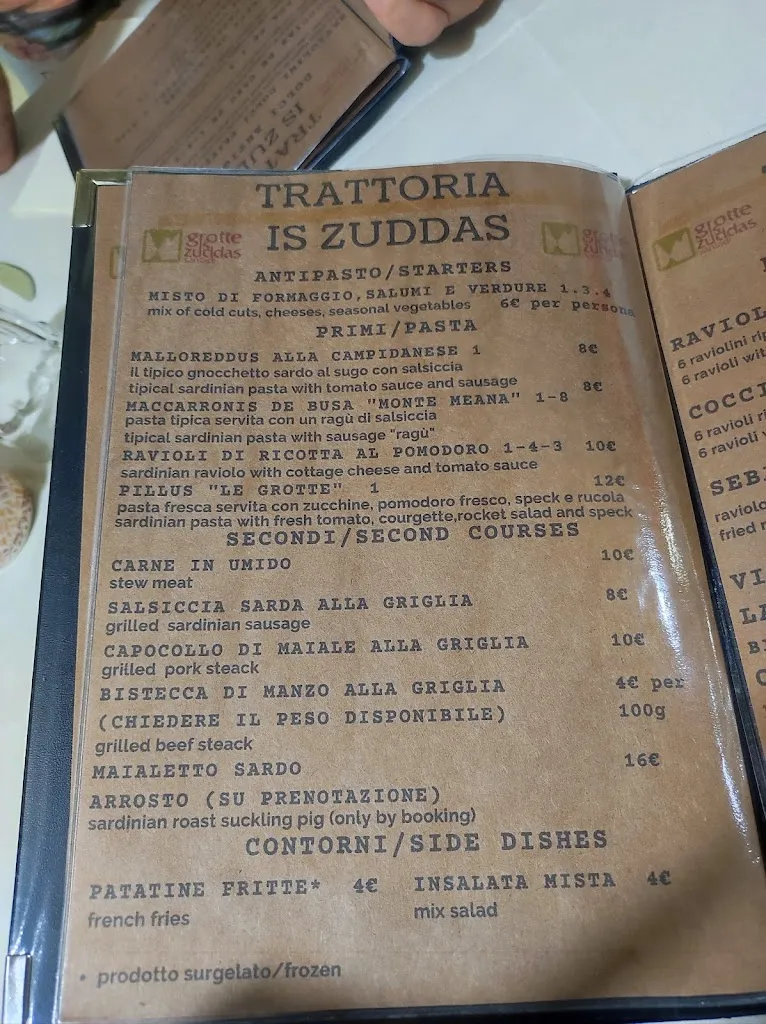 Menu_Trattoria Is Zuddas_Santadi_image_4