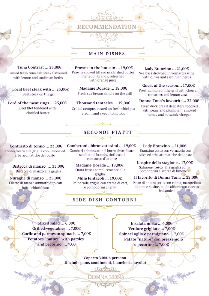 Menu_Donna Tona Ristorante Belle Époque Pula_Sarroch_image_2