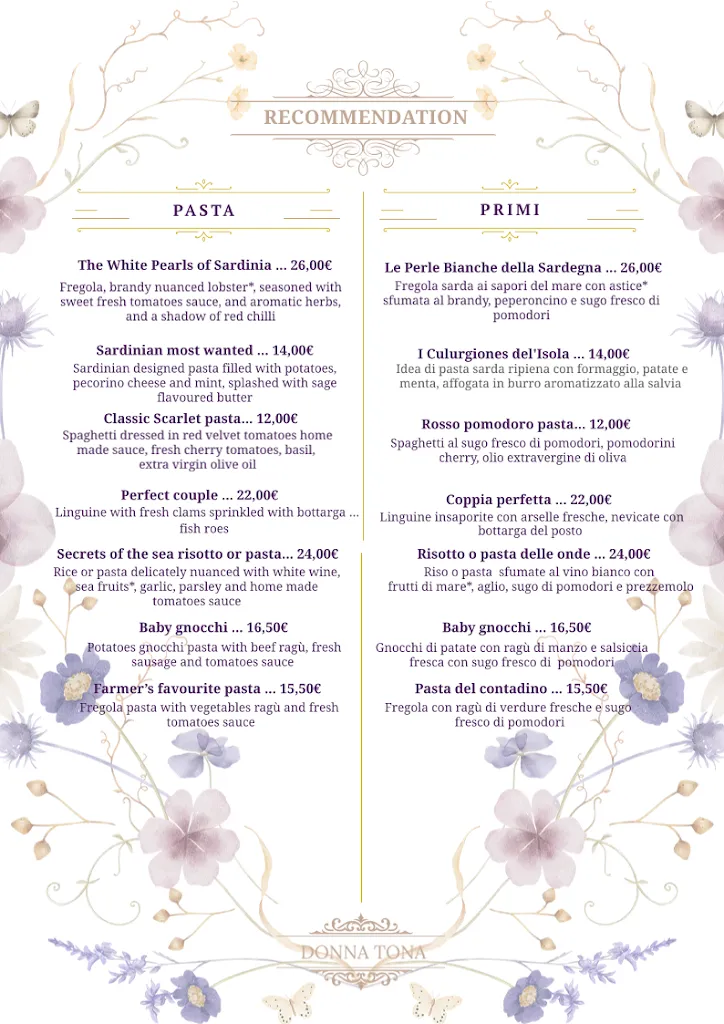 Menu_Donna Tona Ristorante Belle Époque Pula_Sarroch_image_4