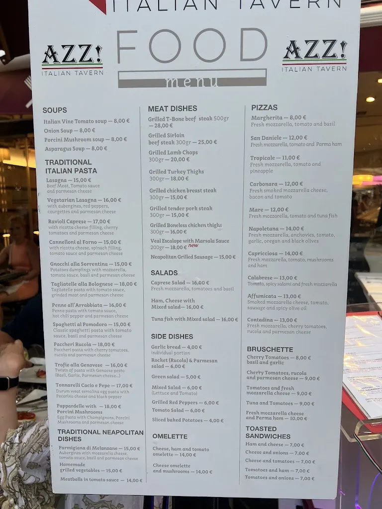 Menu_AZZ! Italian Tavern_Serrenti_image_4