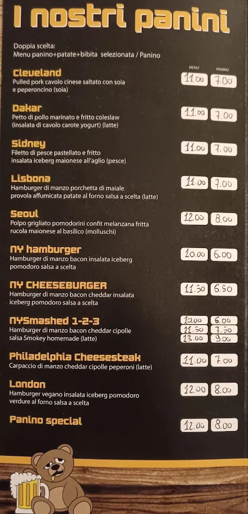 Menu_Teddy's pub sisal matchpoint_Sennori_immagine_1