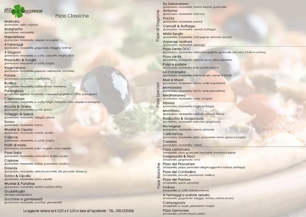 Menu_Pizzeria Il Quadrifoglio Di Gilberto Cominu_Solarussa_immagine_1