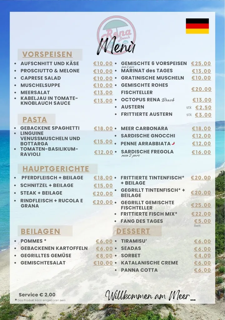 Menu_Rena beach_Sorso_image_1