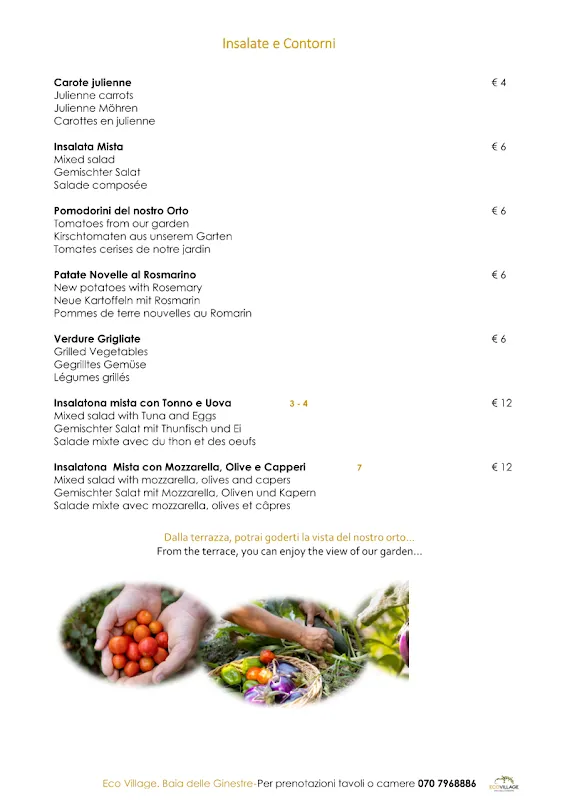 Menu_Panoramic Restaurant Baia Eco Village_Teulada_image_1