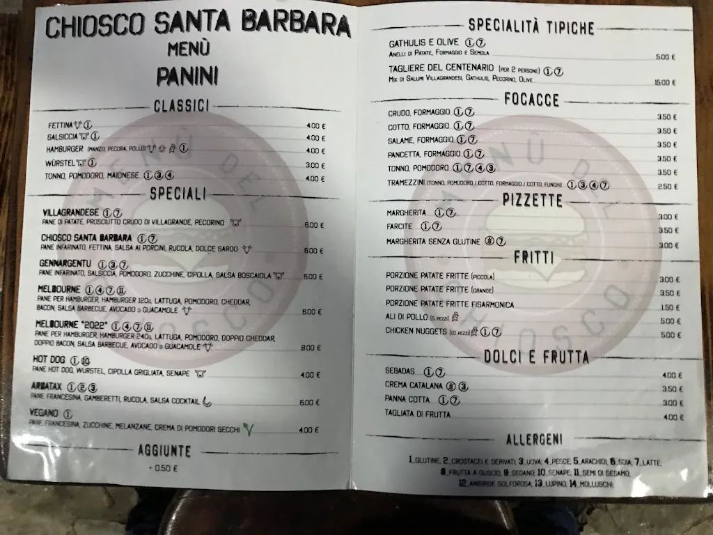 Menu_Chiosco Bar Santa Barbara_Villagrande Strisaili_image_1