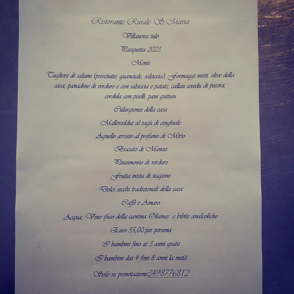Menu_Ristorante Rurale S.Maria_Villanova Tulo_image_1
