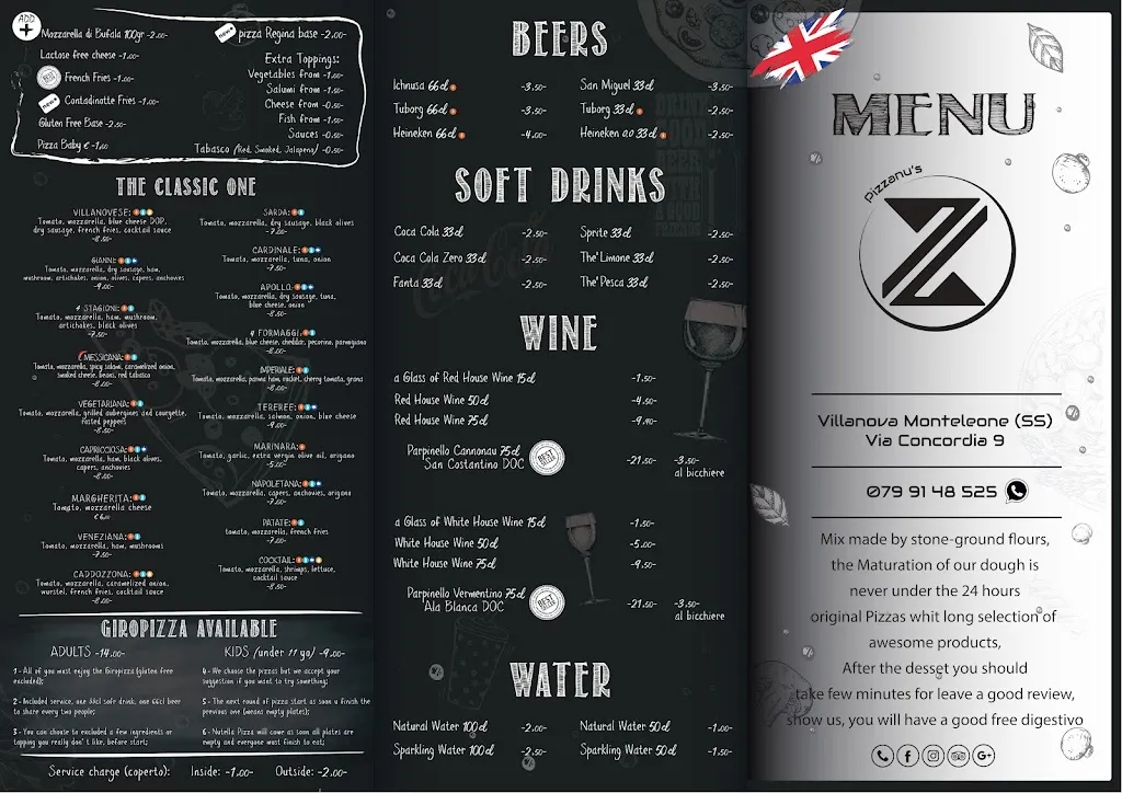 Menu_Pizzanu’s Pizzeria Ristorante_Villanova Monteleone_image_4