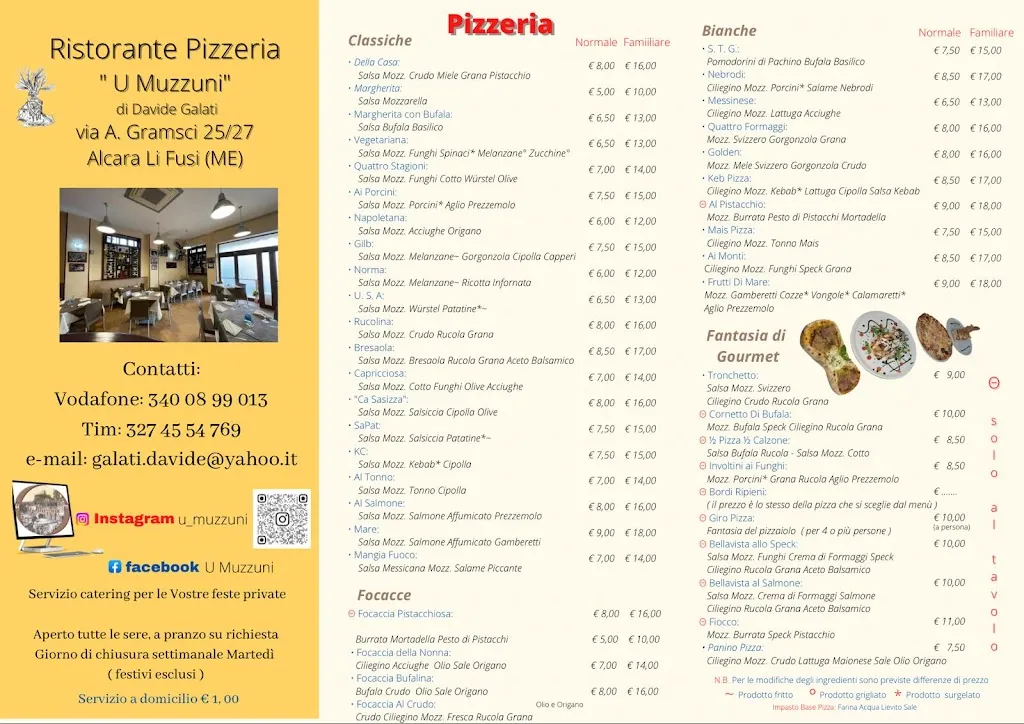 Menu_Ristorante - pizzeria 