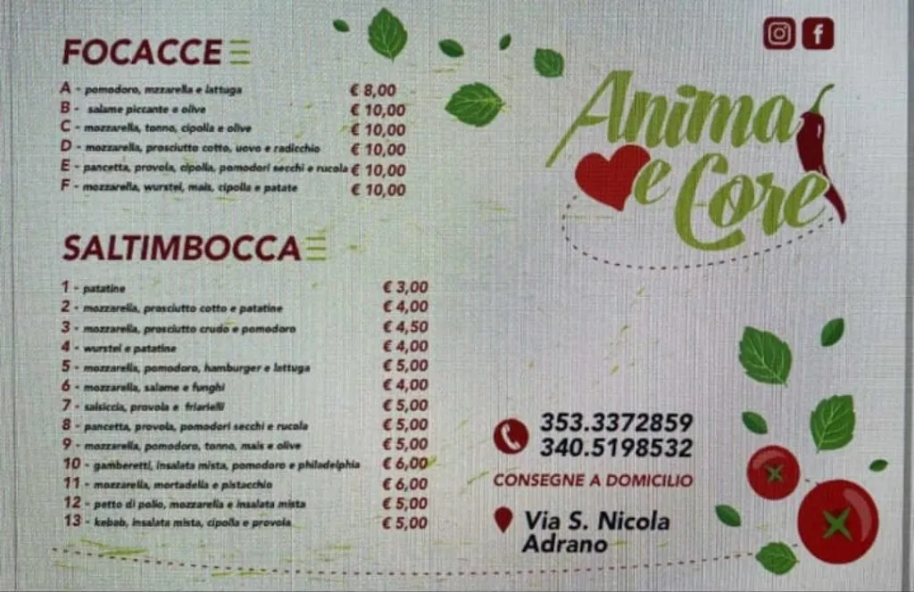 Menu_Pizzeria Anima e Core_Adrano_image_1