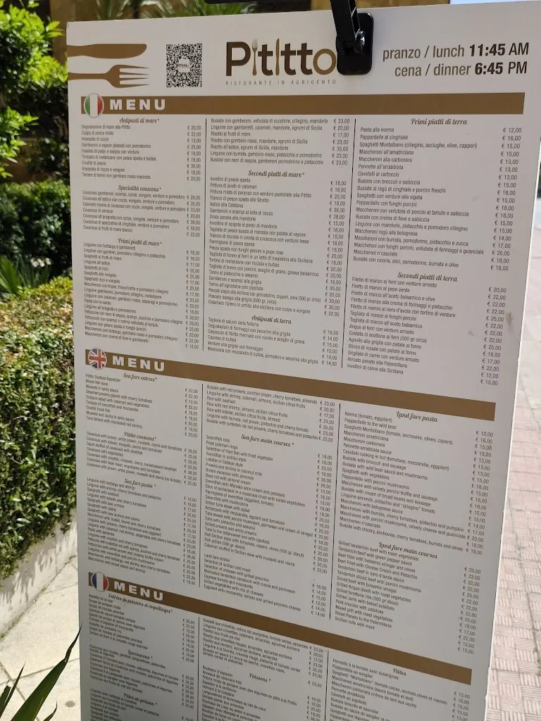 Menü_Pititto Ristorante_Agrigento_Bild_1