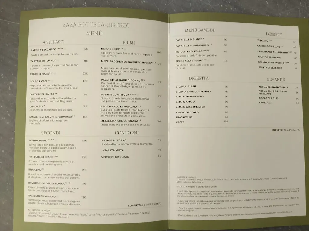 Menu_ZAZÀ Bottega Bistrot_Agrigento_immagine_2