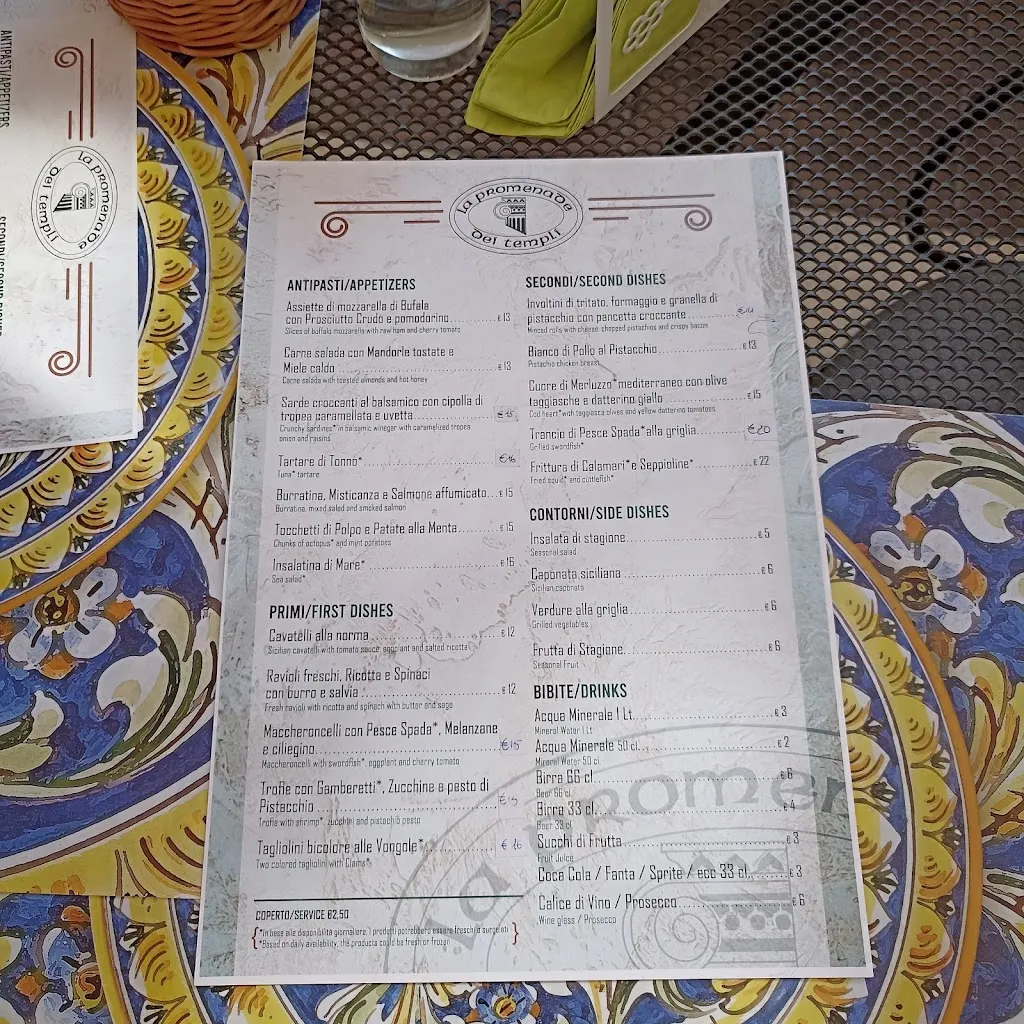 Menu_La Promenade dei Templi_Agrigento_image_2