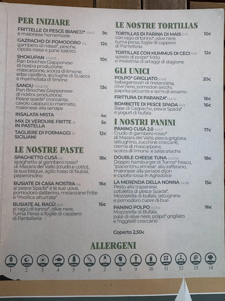 Menu_Cusà Cucina di mare_Agrigento_image_1