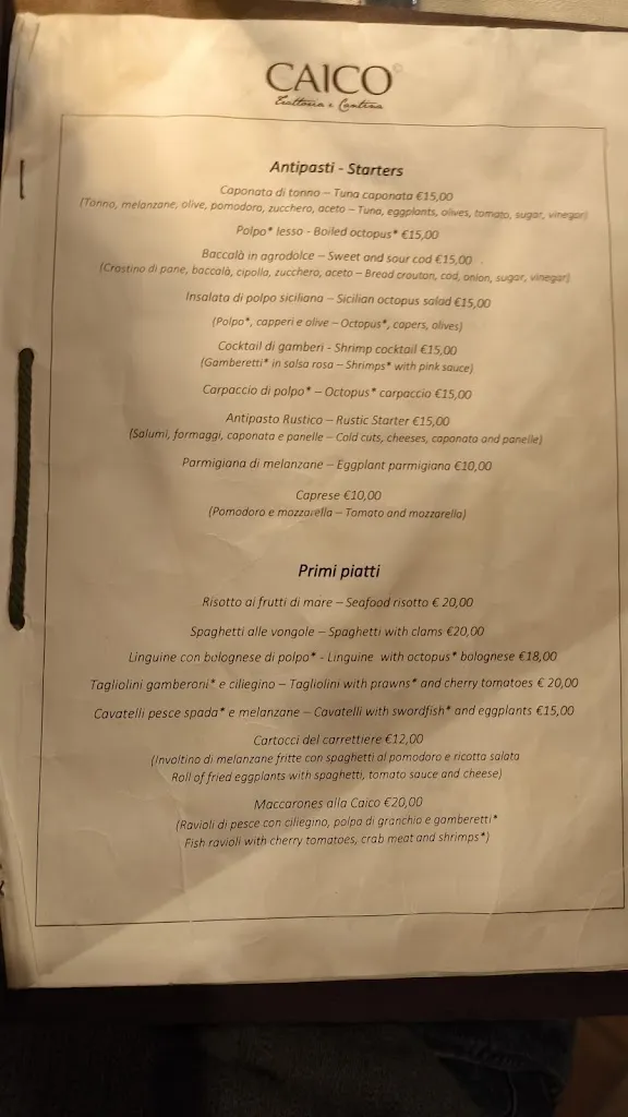 Menu_Caico Trattoria & Cantina_Agrigento_image_2