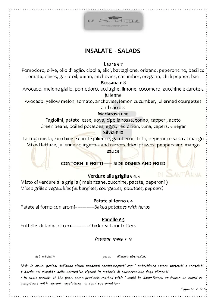 Menu_U'Strittu di Sant'Anna_Agrigento_immagine_1