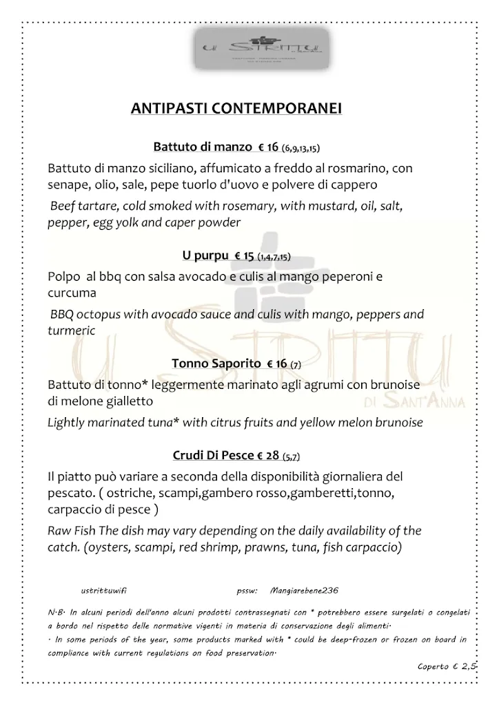 Menu_U'Strittu di Sant'Anna_Agrigento_immagine_3
