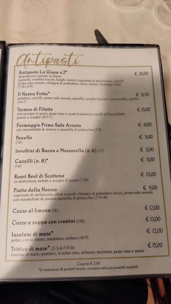 Menu_La Giara_Alcamo_image_3