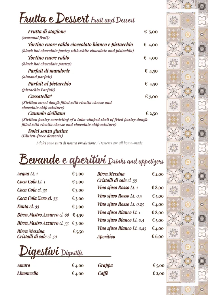 Menu_La Bisaccia Ristorante Cucina Rurale_Alcamo_image_1
