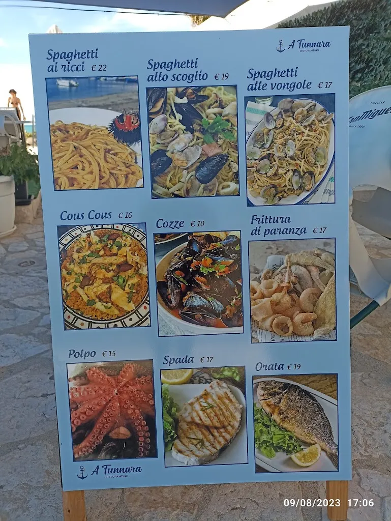 Menu_A tunnara_Alcamo_image_2