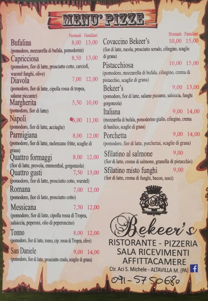 Menu_La Fattoria Bekeer's_Altavilla Milicia_image_1