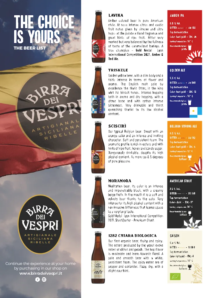 Menu_Birra Artigianale Siciliana - Birra Dei Vespri_Altavilla Milicia_image_1