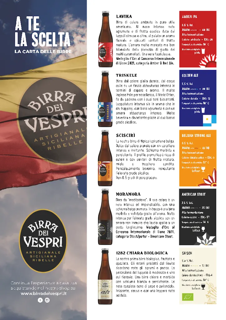 Menu_Birra Artigianale Siciliana - Birra Dei Vespri_Altavilla Milicia_image_2