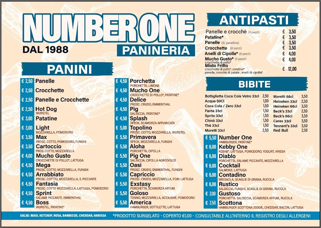 Menu_Panineria Number One Casteldaccia_Altavilla Milicia_image_1