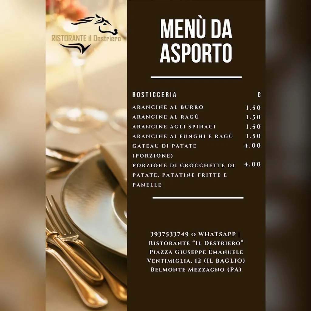 Menu_Ristorante Il Destriero_Belmonte Mezzagno_image_1