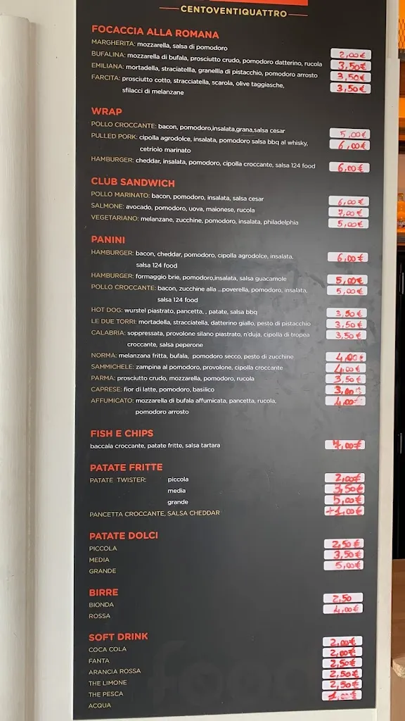 Menu_124 Food_Gioia del Colle_image_1