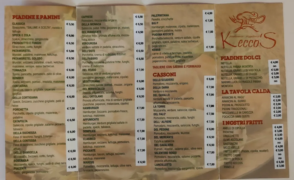 Menu_Kecco'S Piadineria di Maio Francesco_Barcellona Pozzo di Gotto_immagine_1