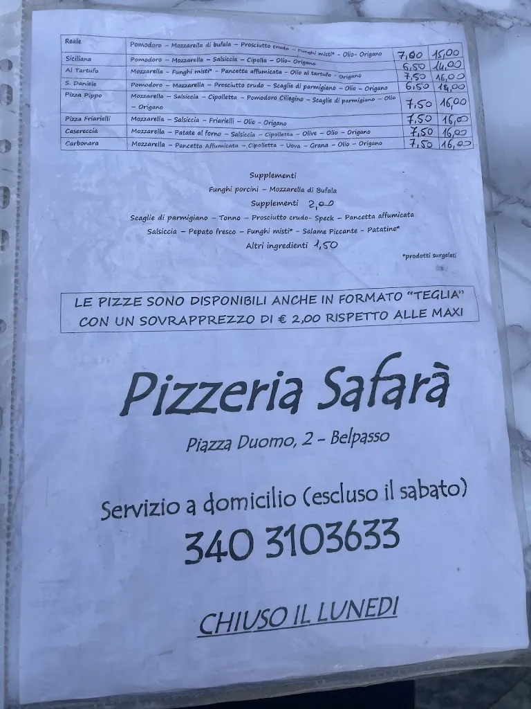 Menu_Pizzeria Safara’_Belpasso_image_2
