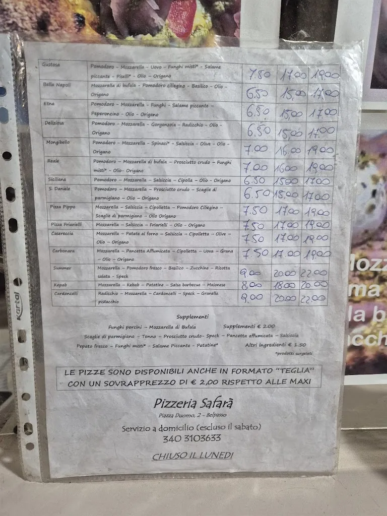Menu_Pizzeria Safara’_Belpasso_image_3