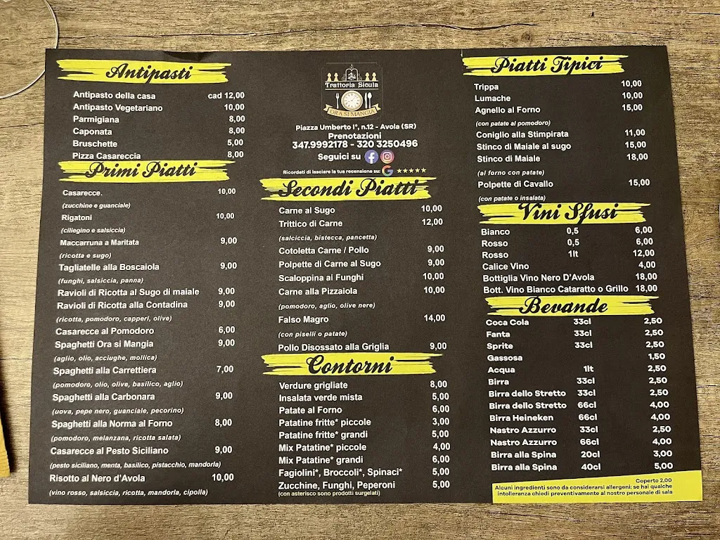 Menu_A Trattoria Pizzeria Sicula - Avola_Avola_image_3