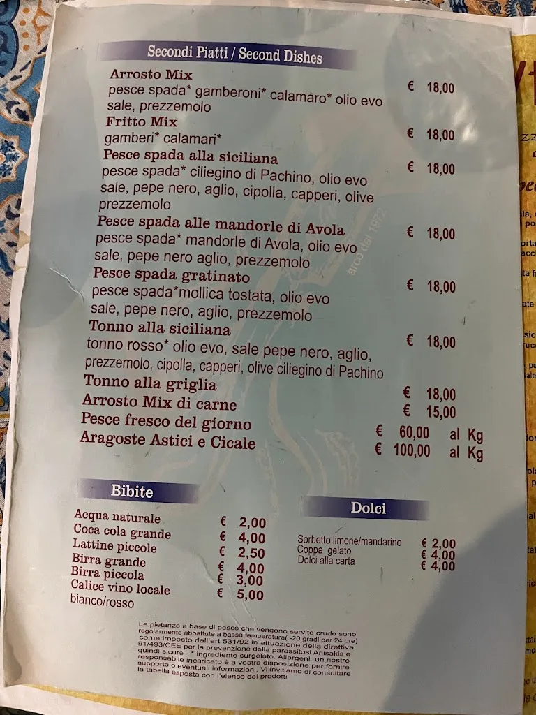Menu_La Taverna Del Pescatore_Avola_image_3