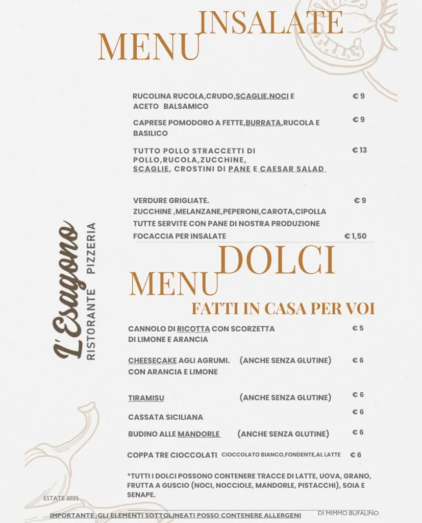 Menu_L' ESAGONO RISTORANTE PIZZERIA_Avola_image_2