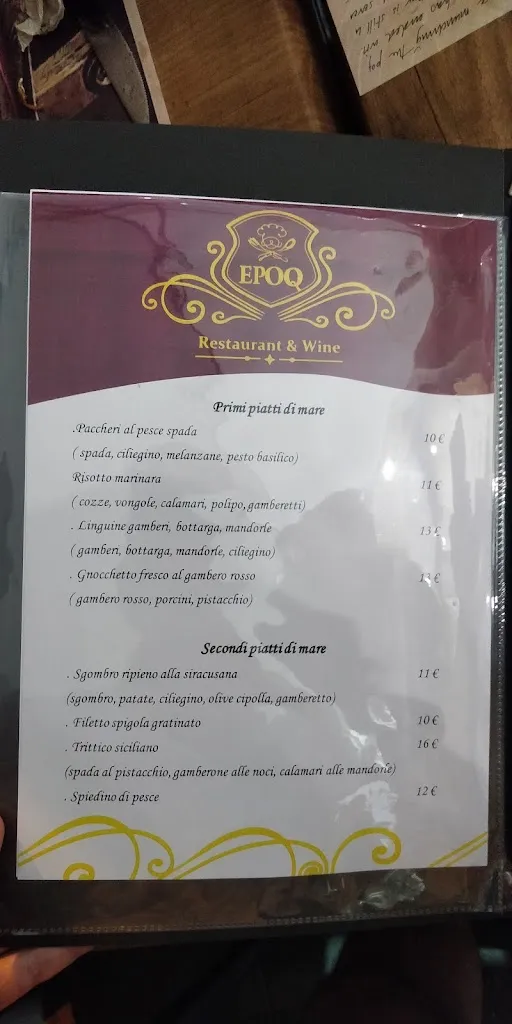 Menu_Epoq Restaurant & Wine_Avola_image_1