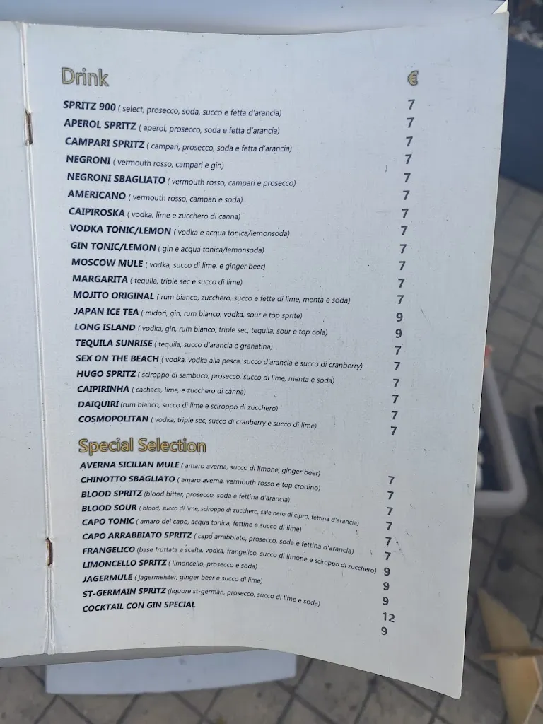 Menu_Novecento Mangiafico - Bistrot, Pizzeria, Pasticceria, Caffetteria, Long Drink. Avola._Avola_image_1