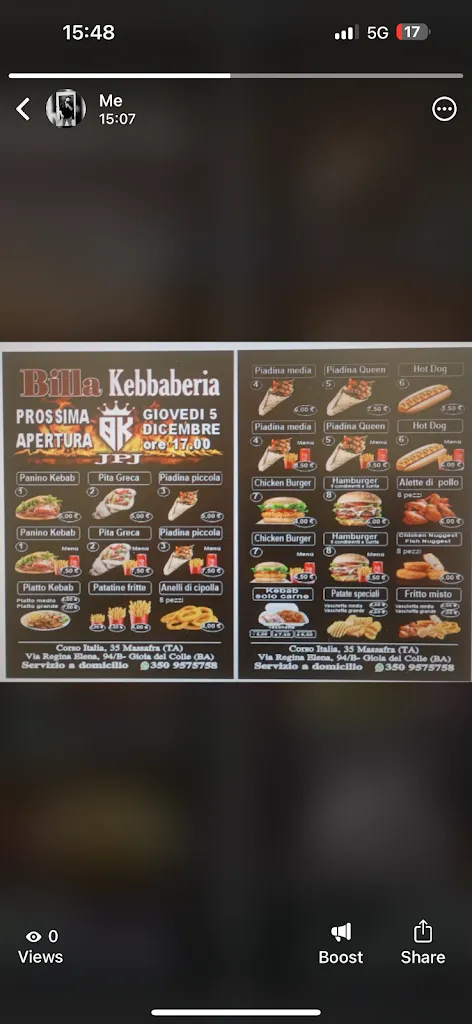 Menu_Billa kebabberia gioia del colle_Gioia del Colle_image_1