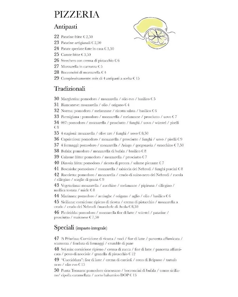 Menu_'A Priurissa Bistrot Siciliano/Pizzeria_Brucoli_image_1