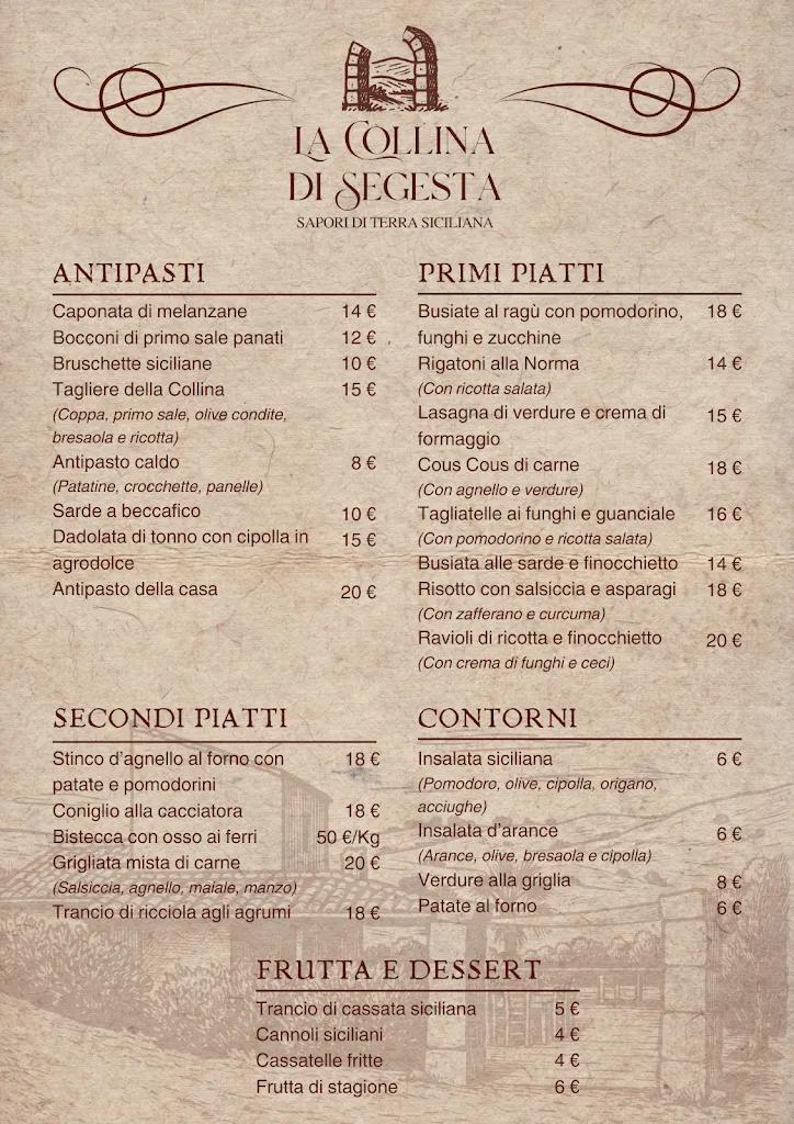 Menu_La Collina di Segesta_Calatafimi_image_1