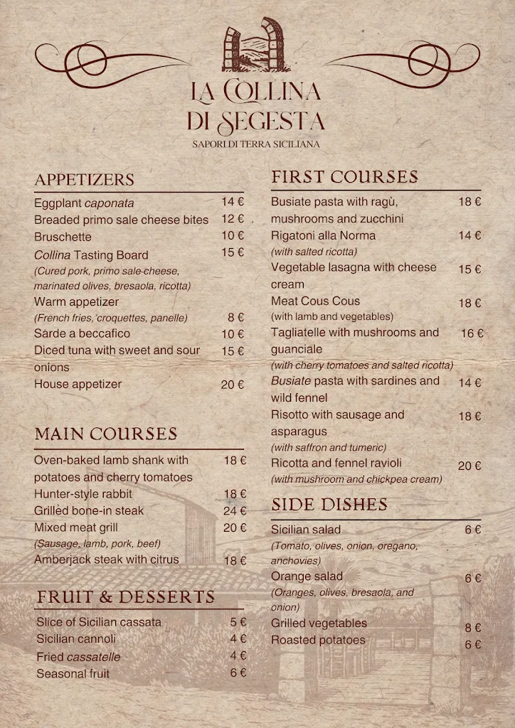 Menu_La Collina di Segesta_Calatafimi_image_2