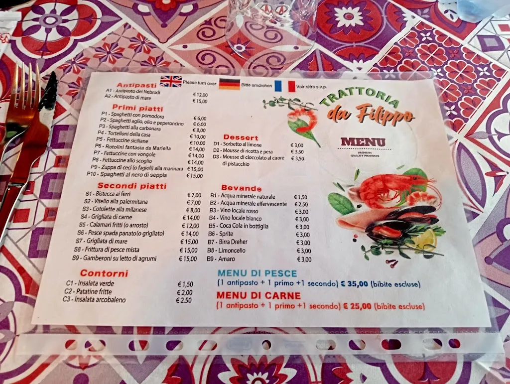 Menu_Ristorante Trattoria Da Filippo_Camastra_image_2