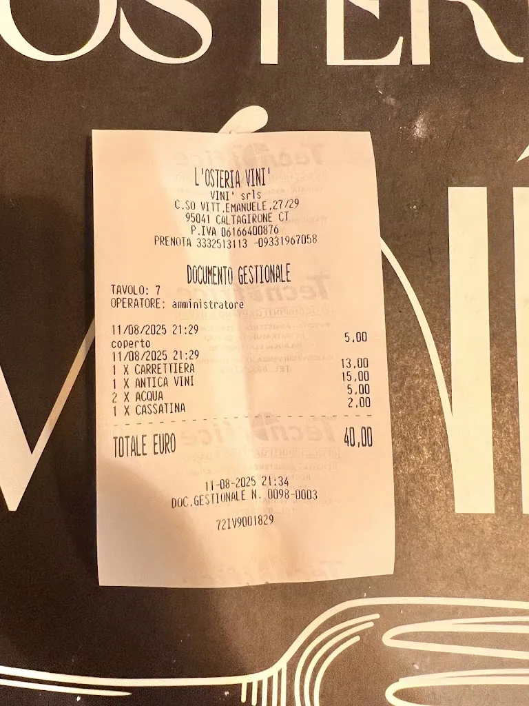 Guiccia_L'osteria VINI'_Caltagirone_review