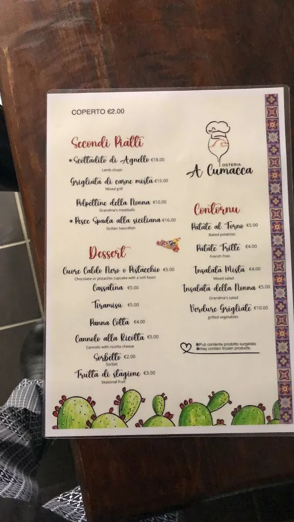 Menu_A Cumacca_Caltagirone_image_1