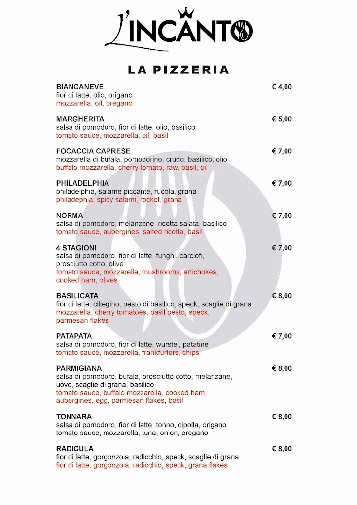 Menu_L'Incanto Pizzeria Gourmet #Apericena #Ristorante solo su Prenotazione entro le ore 18:00 #Pizza Senza Glutine_Caltagirone_image_2