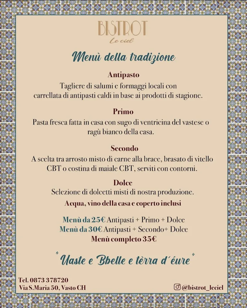 Menü_Bistrot Le Ciel_Casalbordino-Miracoli_Bild_2